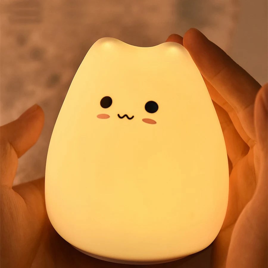 Penguin Silicone Night Light Soft Nursery Nightlight USB Rechargeable Dimmable LED Squishy Novelty Animal Bedside Lamp For Gifts