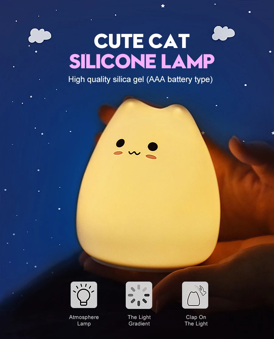 Penguin Silicone Night Light Soft Nursery Nightlight USB Rechargeable Dimmable LED Squishy Novelty Animal Bedside Lamp For Gifts